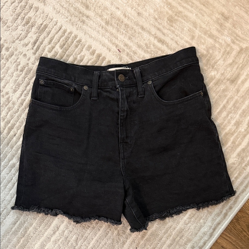 Madewell Black Jean Shorts